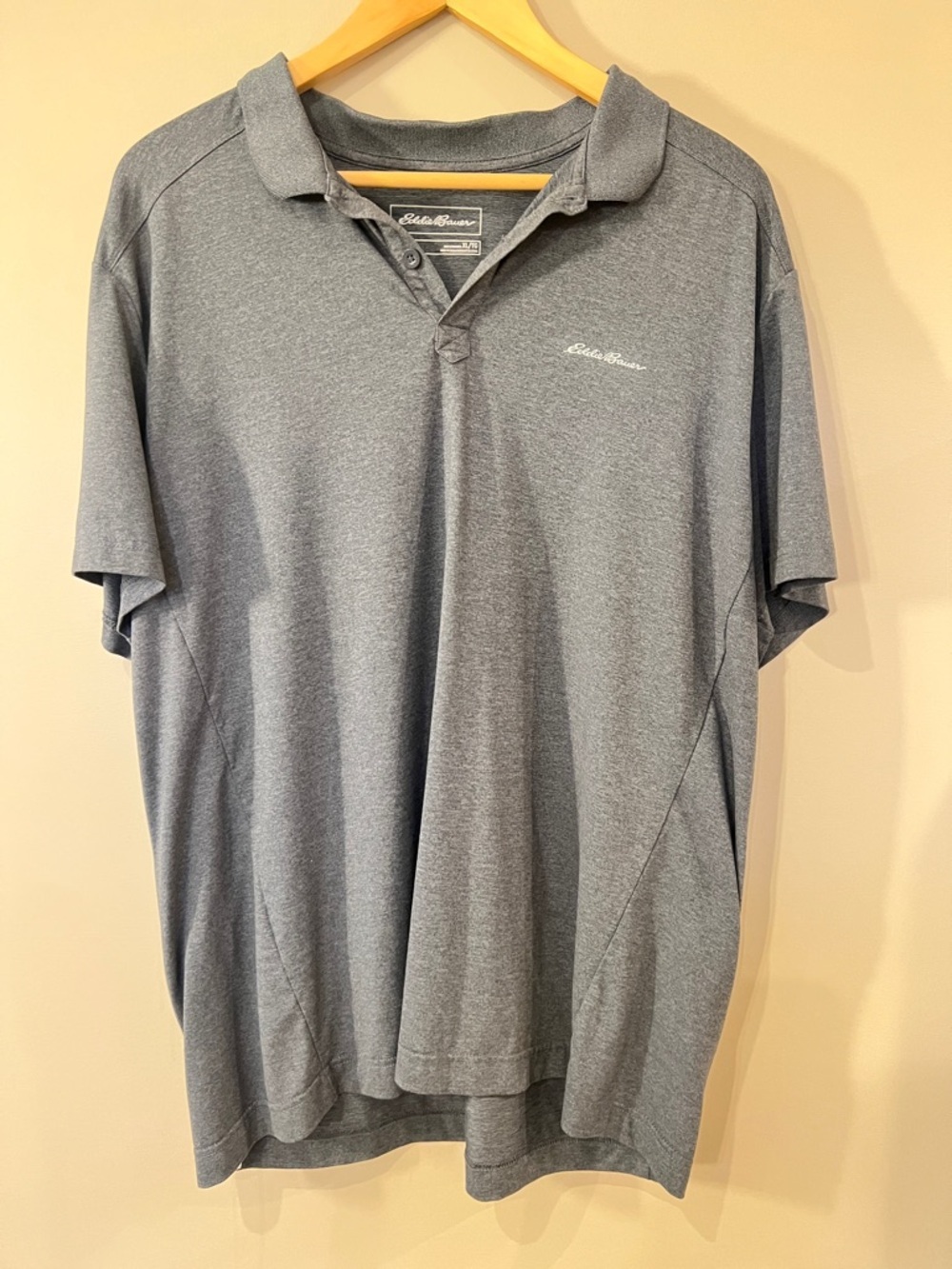 Eddie Bauer Men's Heather Charcoal Performance Polo